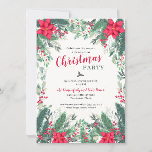 Invitación Fiesta de vacaciones de acuarela en el jardín de l