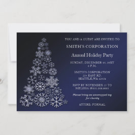 Invitación Fiesta de vacaciones de Blue Silver