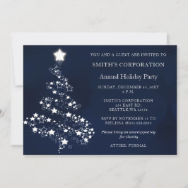 Invitación Fiesta de vacaciones de Blue Silver