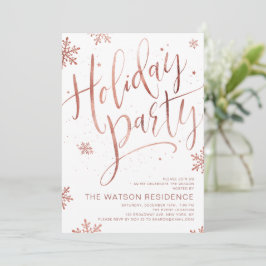 Invitación fiesta de vacaciones de caligrafía escrita a mano 