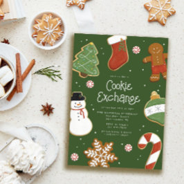 Invitación Fiesta de vacaciones de intercambio de cookies de 