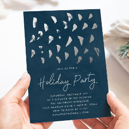 Invitación Fiesta de vacaciones de invierno elegante con acua