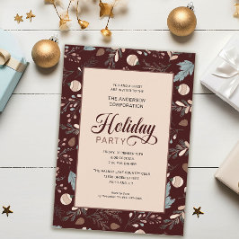Invitación Fiesta de vacaciones de invierno elegante de ofici