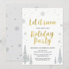 Invitación Fiesta de vacaciones de invierno maravilloso