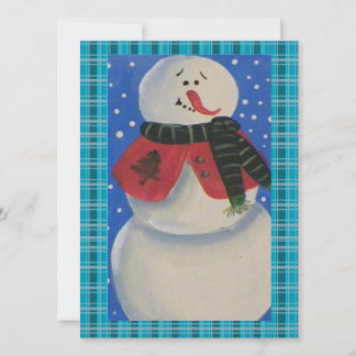 Invitación Fiesta de vacaciones de la gente del campo Snowman