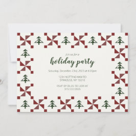 Invitación Fiesta de vacaciones de la pila del patrón geométr