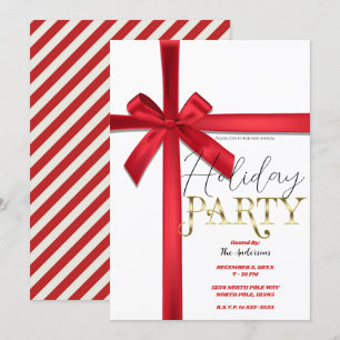 Invitación Fiesta de vacaciones de los Navidades de la cinta