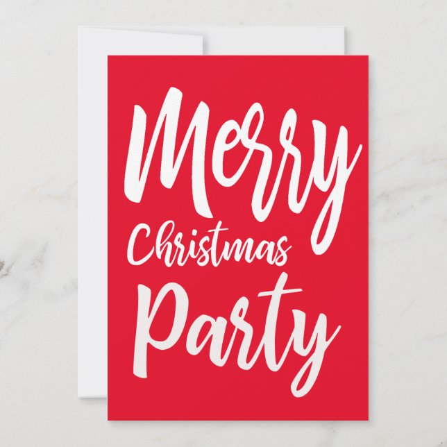 Invitación Fiesta de vacaciones de los navidades en rojo con  (Reverso)