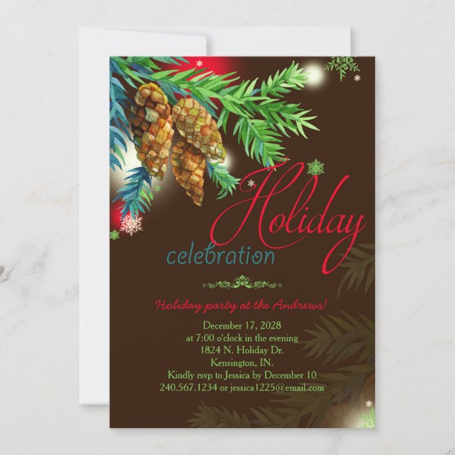 Invitación Fiesta de vacaciones de los piones acuáticos (Anverso)