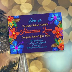 Invitación Fiesta de vacaciones de Luau en Hawái Frontera de