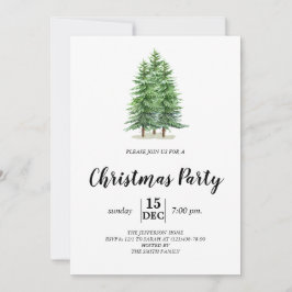 Invitación Fiesta de vacaciones de Moda de árbol de Navidades