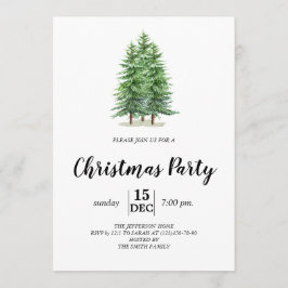 Invitación Fiesta de vacaciones de Moda de árbol de Navidades