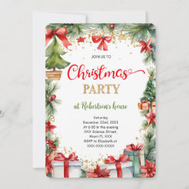 Invitación Fiesta de vacaciones de Navidades Cuadros