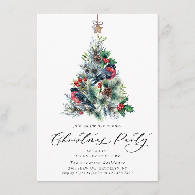 Invitación Fiesta de vacaciones de Navidades de la Moda del á (Anverso)