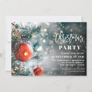 Invitación fiesta de vacaciones de navidades mágicos