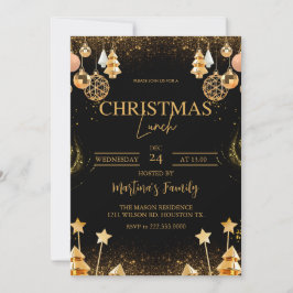 Invitación Fiesta de vacaciones de navidades para el almuerzo
