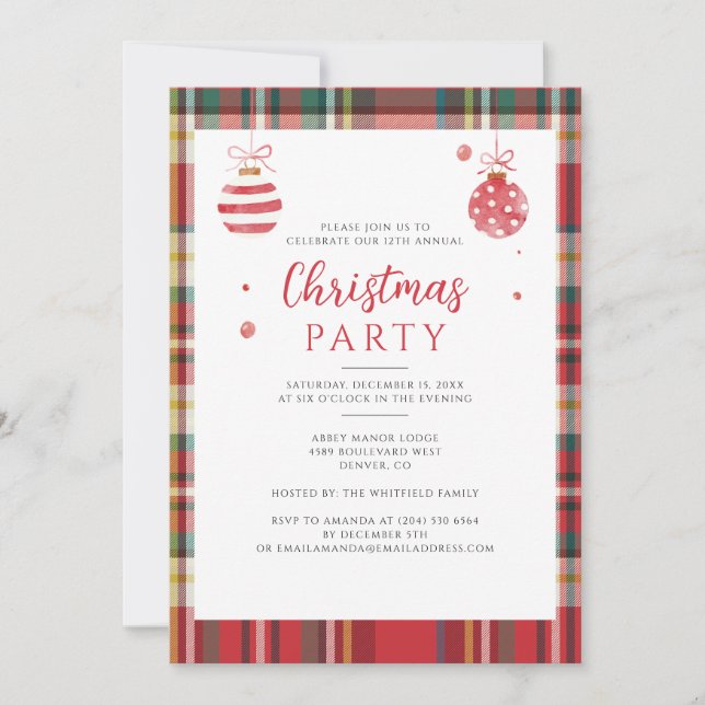 Invitación Fiesta de vacaciones de Navidades rusos (Anverso)