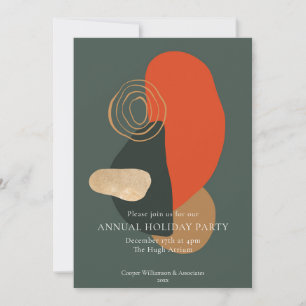 Invitación Fiesta de vacaciones de negocios abstracta moderna