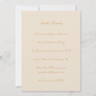 Invitación Fiesta de Vacaciones de Oro Elegante
