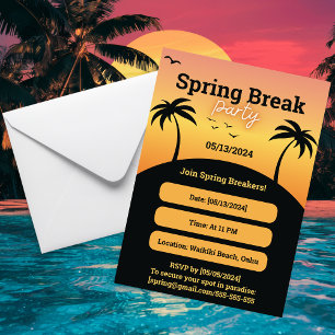 Invitación Fiesta de vacaciones de primavera