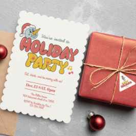 Invitación fiesta de vacaciones de snowman