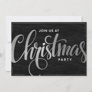 Invitación Fiesta de vacaciones elegante dorada con letra de