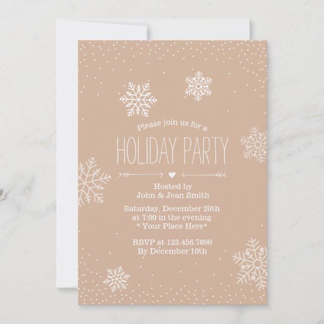 Invitación Fiesta de vacaciones Elegantes puntos de Confetti  (Anverso)