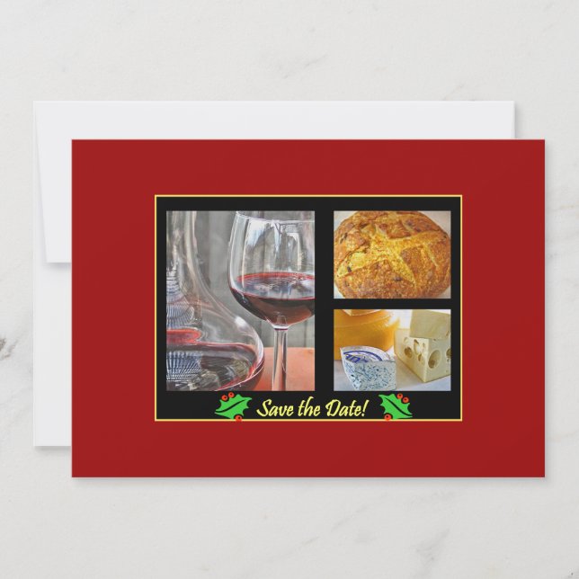 Invitación Fiesta de vacaciones Guardar la fecha (Anverso)