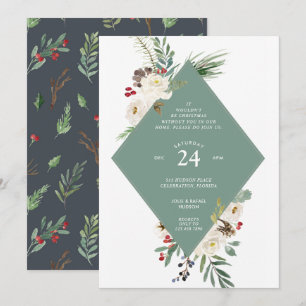 Invitación Fiesta de vacaciones para Navidades de Wintry Wond