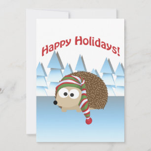 Invitación ¡Fiesta de vacaciones! Winter Hedgehog