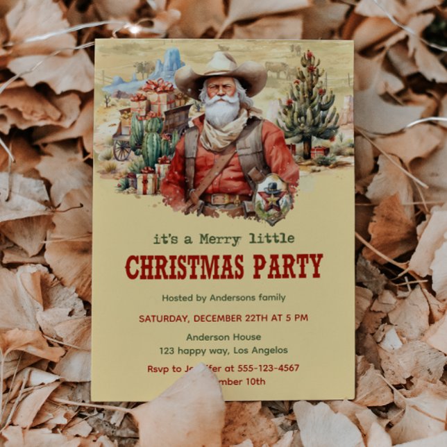 Invitación Fiesta de Vaqueros Rústicos de Santa Navidades Occ (Subido por el creador)