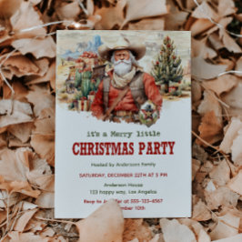 Invitación Fiesta de Vaqueros Rústicos de Santa Navidades Occ