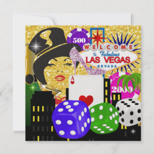 Invitación Fiesta de Vegas - Casino / Póquer - SRF