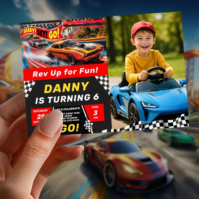Invitación Fiesta de velocidad busca a los amantes del coche (Subido por el creador)