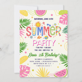 Invitación Fiesta de verano