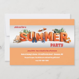 Invitación Fiesta de verano