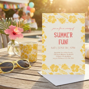 Invitación Fiesta de Verano Buenas Vibraciones y Sol