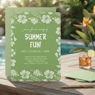 Invitación Fiesta de Verano con Buenas Vibraciones y Sol