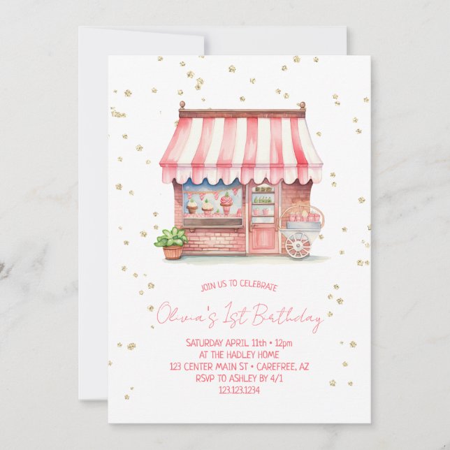 Invitación Fiesta de Verano con Helado Social (Anverso)