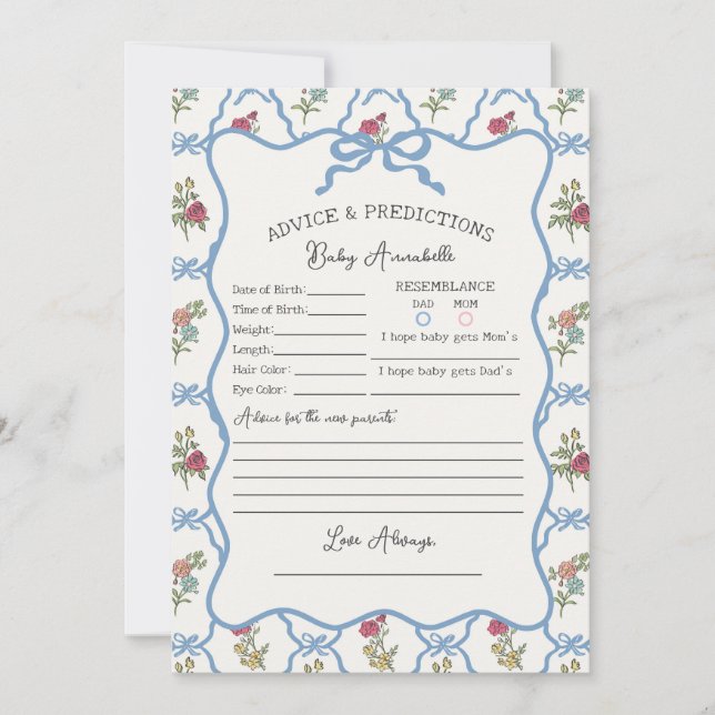 Invitación Fiesta de verano consejo de ducha floral para bebé (Anverso)