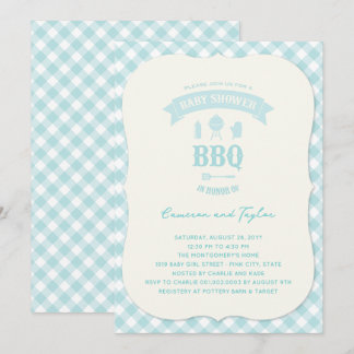 Invitación Fiesta de verano de Baby Shower para el niño de Bl