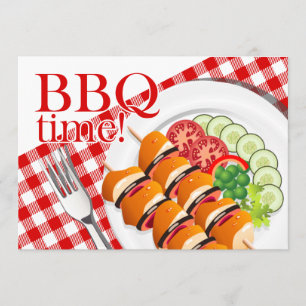 Invitación Fiesta de verano de cocina de patio trasero BBQ