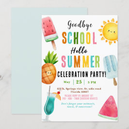 Invitación Fiesta de verano de fin de año escolar