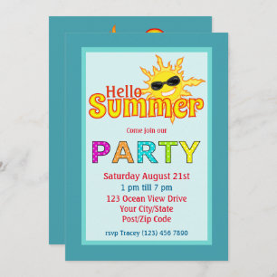 Invitación Fiesta de verano de Hello