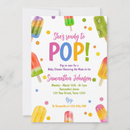 Invitación Fiesta de verano de la ducha de bebé Popsicle