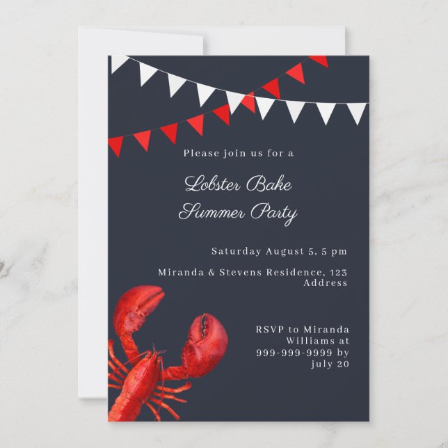 Invitación Fiesta de Verano de Langostinos (Anverso)