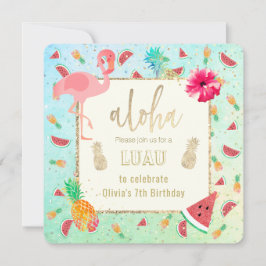 Invitación fiesta de verano de luau
