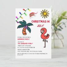 Fiesta de verano de Navidad en julio Flamingo