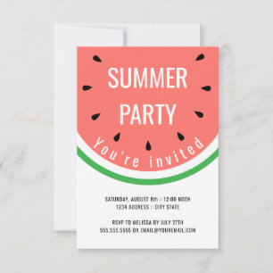 Invitación fiesta de verano de sandía