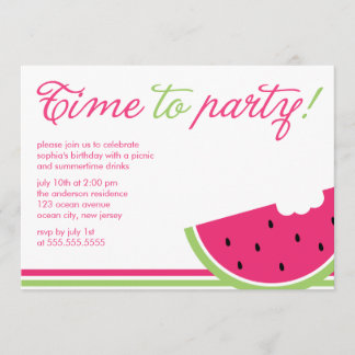 Invitación Fiesta de verano de sandía divertida